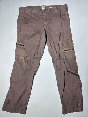 Vintage J. Crew Women's Cropped Cargo Pants in Mauve